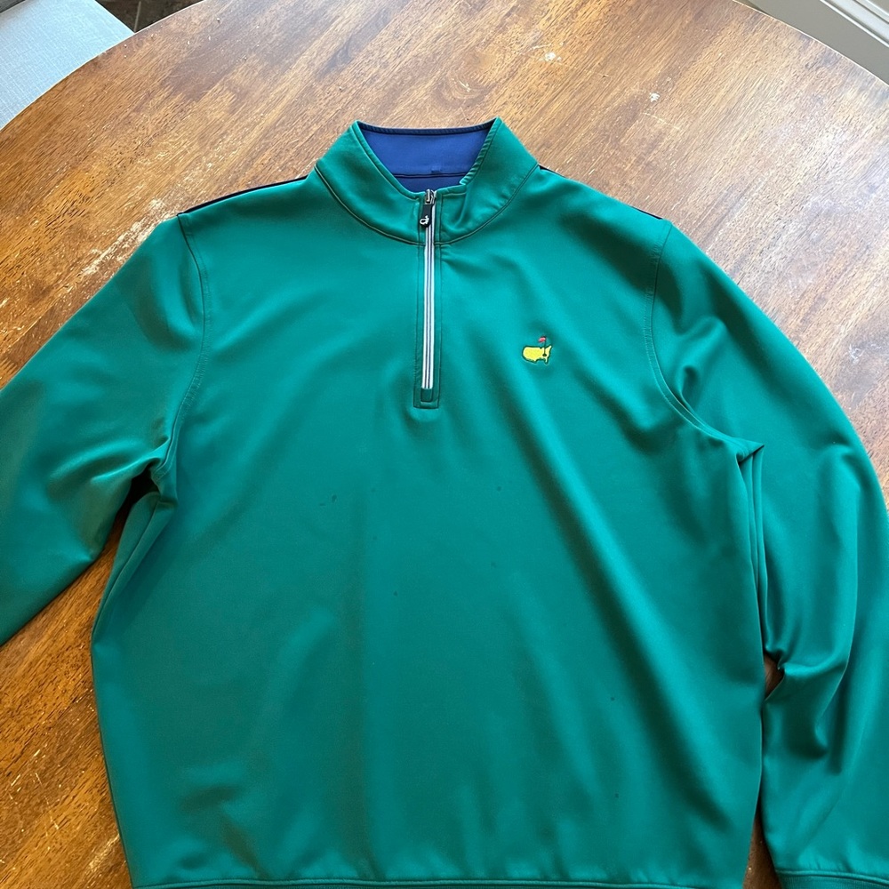 Masters Tech green quarter zip size medium